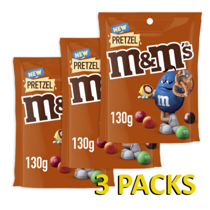 3 Packs of Mars M&M’s Pretzel